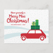 あなた自身をメリーな小型クリスマス持って下さい シーズンポストカード (正面)