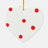 あなた自身を粋なクリスマスのハートのオーナメント持って下さい セラミックオーナメント (裏面)