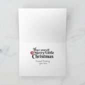 あなた自身を編集可能メリーで小さいクリスマス持って下さい シーズンカード (内部)