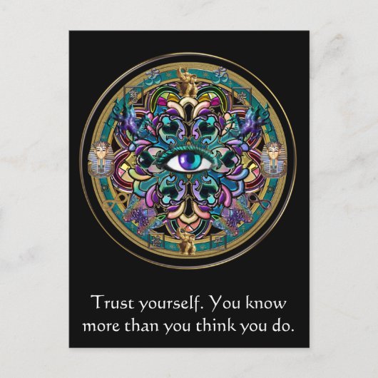 あなた自身を~世界の曼荼羅の目信頼して下さい ポストカード (正面)