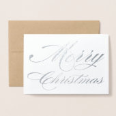 あなた自身メリーに小さなクリスマス金ゴールドか 箔カード (封筒付き正面)