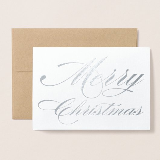 あなた自身メリーに小さなクリスマス金ゴールドか 箔カード (封筒付き正面)