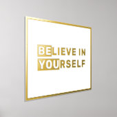 あなた自身信じの引用文金ゴールド 箔ポスター (レイダウン)