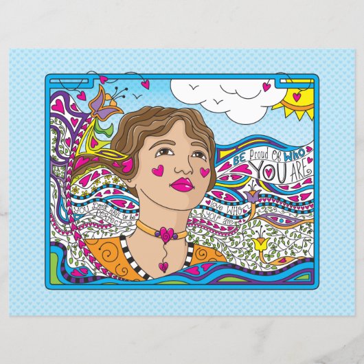 あなた誇りを持ったが誰であるかBe Of You Are_Flat紙シート11"x8.5" (正面)