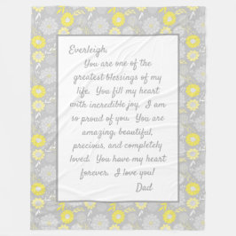 あなた誇りを持ったの娘 フリースブランケット