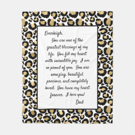 あなた誇りを持ったの娘 フリースブランケット