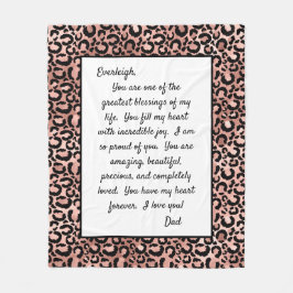 あなた誇りを持ったの娘 フリースブランケット