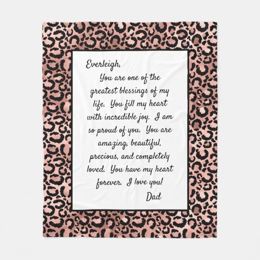 あなた誇りを持ったの娘 フリースブランケット (正面)