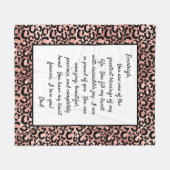 あなた誇りを持ったの娘 フリースブランケット (正面(横))