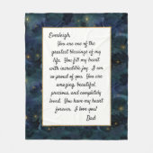 あなた誇りを持ったの娘 フリースブランケット (正面)