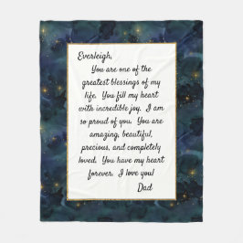 あなた誇りを持ったの娘 フリースブランケット