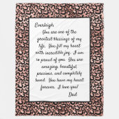 あなた誇りを持ったの娘 フリースブランケット (正面)