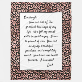 あなた誇りを持ったの娘 フリースブランケット