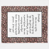 あなた誇りを持ったの娘 フリースブランケット (正面(横))