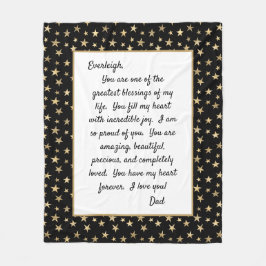 あなた誇りを持ったの娘 フリースブランケット