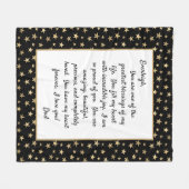 あなた誇りを持ったの娘 フリースブランケット (正面(横))