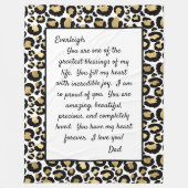 あなた誇りを持ったの娘 フリースブランケット (正面)