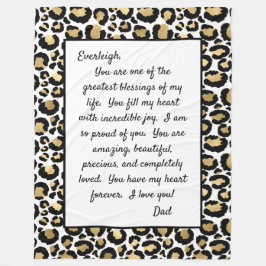 あなた誇りを持ったの娘 フリースブランケット