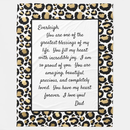 あなた誇りを持ったの娘 フリースブランケット (正面)