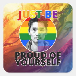 あなた誇りを持ったの – ゲイプライドアジア男性 スクエアシール