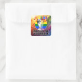 あなた誇りを持ったの – ゲイプライド女性ポートレート スクエアシール (バッグ)