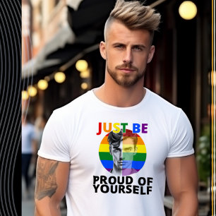 あなた誇りを持ったの – ゲイプライド男性ポートレート Tシャツ