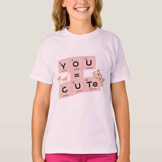 あなた = かわいい | かわいい猫Tシャツ Tシャツ (正面)