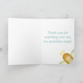 あなた、かわいくおよび幸せな守り神を感謝していして下さい サンキューカード (内部)