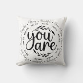 「あなた」は宗教的な感動的聖書の聖句 クッション (正面)