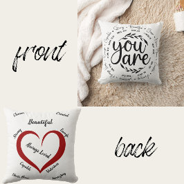 「あなた」は宗教的な感動的聖書の聖句 クッション