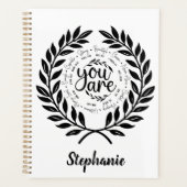 「あなた」は宗教的な感動的聖書の聖句 プランナー手帳 (正面)