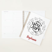 「あなた」は宗教的な感動的聖書の聖句 プランナー手帳 (ディスプレー)