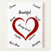 「あなた」は宗教的な感動的聖書の聖句 プランナー手帳 (裏面)