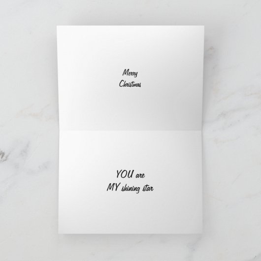 「あなた」は私のスター輝く・ロマンチックなクリスマス シーズンカード (内部)