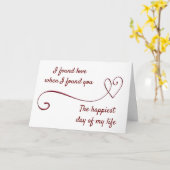 **「あなた」は「私」と結婚します（私はあなたを愛しています）。 カード (黄色い花)