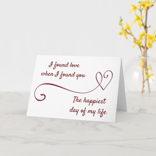 **「あなた」は「私」と結婚します（私はあなたを愛しています）。 カード (黄色い花)