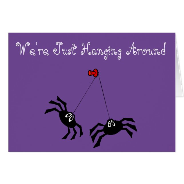 "あなた"カスタマイズ可能なカードw/Spiders及びくもの巣がいかにあるか (正面横)