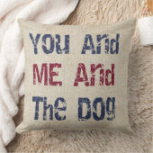 あなた、私および犬の枕 クッション (ブランケット)
