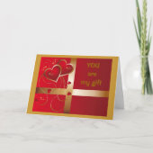 「あなた」-私の贈り物で与え、1年中の恋/クリスマス シーズンカード (正面)