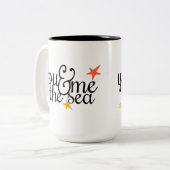 あなた、私、および海のコーヒー・マグ ツートーンマグカップ (正面左)