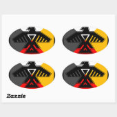 あにしなあべ四方雷鳥 楕円形シール (シート)