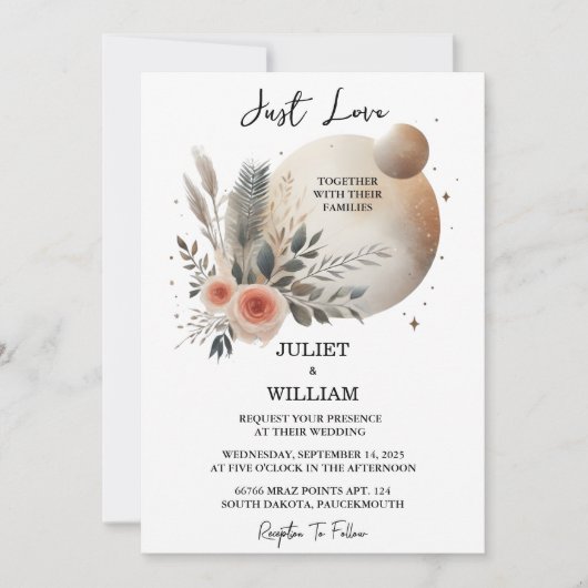 あのカジュアルハートはファンシーただの愛結婚だ 招待状 (正面)