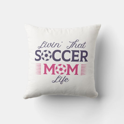 あのサッカーのママの人生を生きる クッション (裏面)