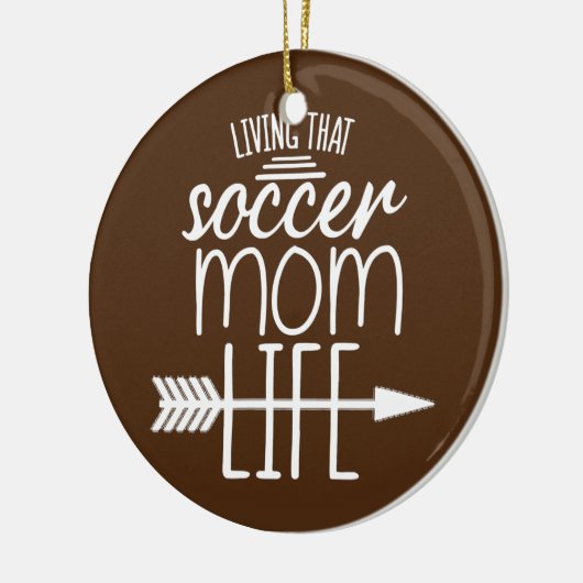 あのサッカーママ引用文ママ引用文ママ セラミックオーナメント (左)
