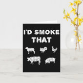 あのシェフSmoker Bbq Gift Tee Culinary Cを吸う カード (黄色い花)