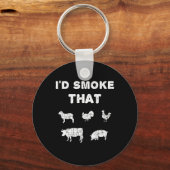 あのシェフSmoker Bbq Gift Tee Culinary Cを吸う キーホルダー (正面)
