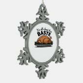 あのバストアップのクリスマス クラシックレトロルック スノーフレークピューターオーナメント (左)