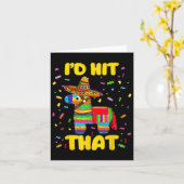 あのピニャータを叩きたい ピニャータ衣装 シンコ・デ・マヨパーティー カード (黄色い花)