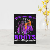 あのファンはどこ？グラウンドでブーツ履いたカウガール列 カード (黄色い花)