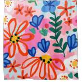 あのフローラ夏感じ金田 シャワーカーテン (正面)